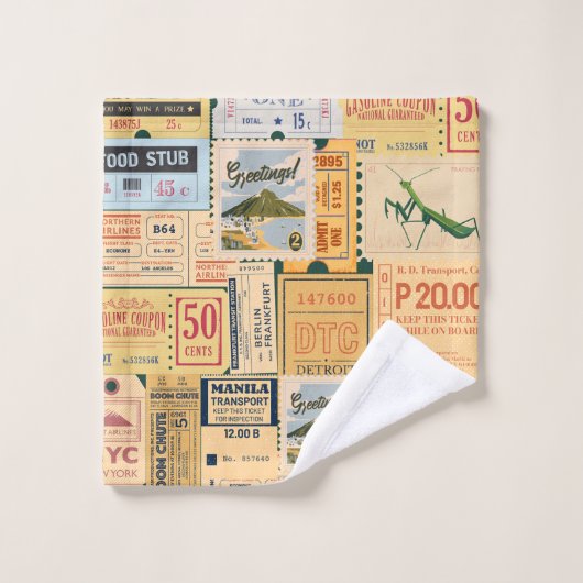 Waanzinnig geweldige ontwerp van oude Cenima ticke Bad Handdoek (Wasdoekje)