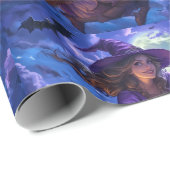 Waanzinnig leuke Halloween heks Cadeaupapier (Rol Hoek)