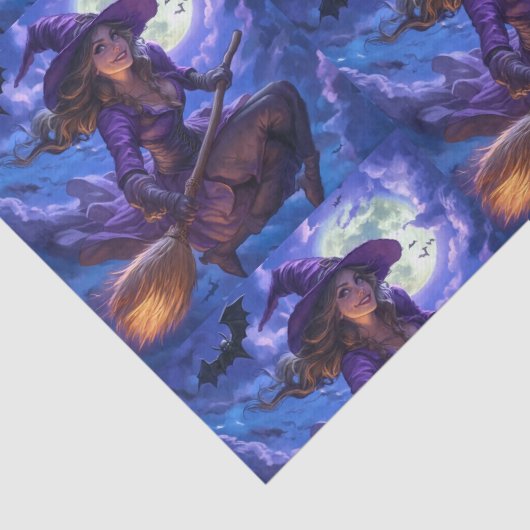 Waanzinnig leuke Halloween heks Tissuepapier (Detail)