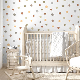 Waanzinnig modern Kinder pastel polka dotpatroon Behang