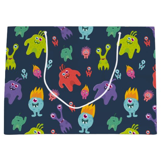 Waanzinnig Monster Mash | Donkere achtergrond Groot Cadeauzakje (Voorkant)