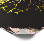 waanzinnig mooi waterverf-patroon van bladeren. ha poster (Hoek)