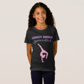 Waanzinnig over gymnastiek Roze & Witte T-shirt (Voorkant volledig)