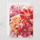 Waanzinnig rood bloemig Vrijgezellenfeest Kaart (Achterkant)