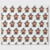 Waanzinnig Schattigee Halloween Witch | Spookachti Cadeaupapier (Vlak)
