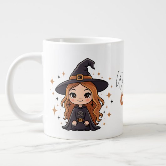 Waanzinnig Schattigee Halloween Witch | Spookachti Grote Koffiekop (Links)