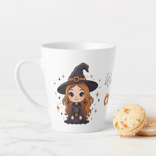 Waanzinnig Schattigee Halloween Witch   Spookachti Latte Mok