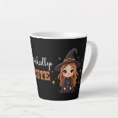 Waanzinnig Schattigee Halloween Witch | Spookachti Latte Mok (Rechterhoek)