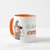 Waanzinnig Schattigee Halloween Witch | Spookachti Mok (Voorkant links)