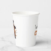 Waanzinnig Schattigee Halloween Witch | Spookachti Papieren Bekers (Rechts)