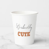 Waanzinnig Schattigee Halloween Witch | Spookachti Papieren Bekers (Voorkant)