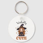 Waanzinnig Schattigee Halloween Witch | Spookachti Sleutelhanger (Achterkant)
