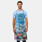 Waanzinnig winterlandschap schort (Gedragen)