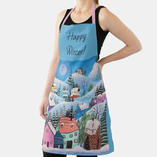 Waanzinnig winterlandschap schort (Insitu)