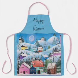 Waanzinnig winterlandschap schort