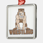 waanzinnig worstelontwerp metalen ornament (Links)