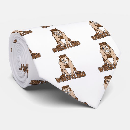 waanzinnig worstelontwerp stropdas (Opgerold)