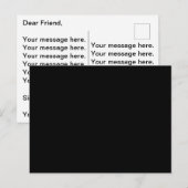 Waanzinnig zwart (de donkerste zwart) briefkaart (Voorkant / Achterkant)