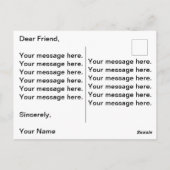 Waanzinnig zwart (de donkerste zwart) briefkaart (Achterkant)