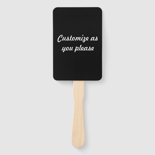 Waanzinnig zwart (de donkerste zwarte) bruiloft handwaaier (Voorkant)