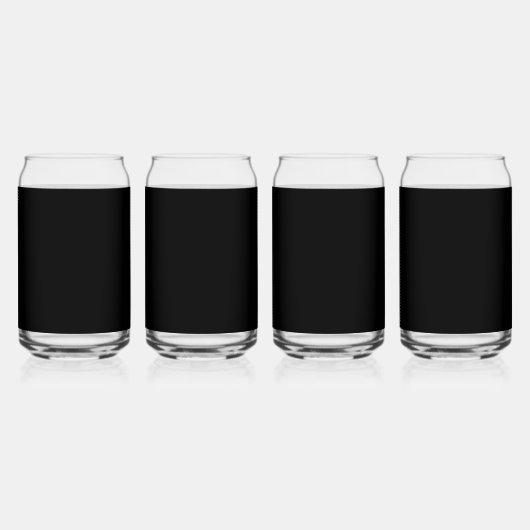 Waanzinnig zwart (het donkerste zwarte) bier blikvorm glas (Voorkant)