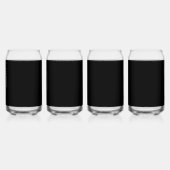 Waanzinnig zwart (het donkerste zwarte) bier blikvorm glas (Links)