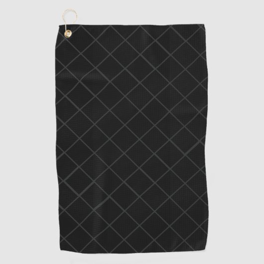 Waanzinnig zwart patroon 🏌⛳ golfhanddoek (Voorkant)