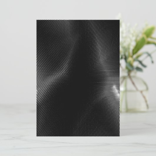 Waanzinnig Zwart Shimmer Patroon Bruiloft Kaart (Staand voorkant)