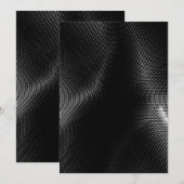 Waanzinnig Zwart Shimmer Patroon Bruiloft Kaart (Voorkant / Achterkant)