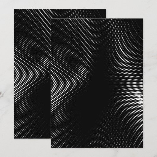 Waanzinnig Zwart Shimmer Patroon Bruiloft Kaart (Voorkant / Achterkant)