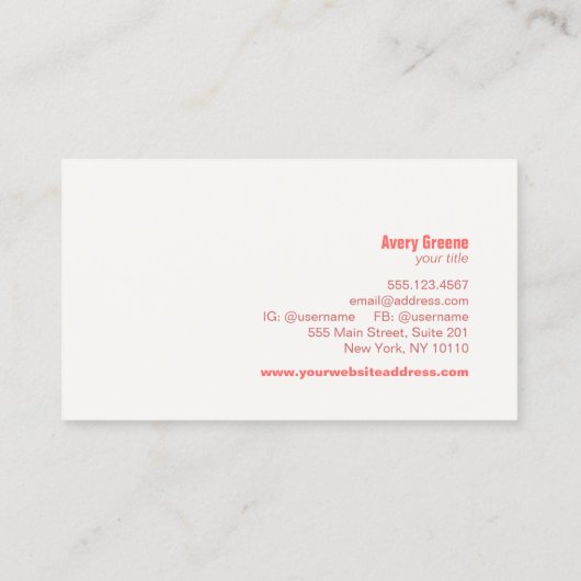 Waanzinnige Boom van het Leven en Natuurlijke Gezo Visitekaartje (Achterkant)