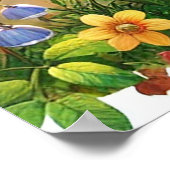 Waanzinnige bosscène met konijnen, eekhoorns poster (Hoek)