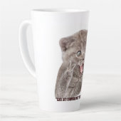 waanzinnige kat latte mok (Linkerhoek)