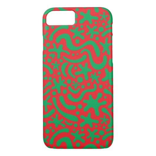Waanzinnige kerstblob en vierkant Case-Mate iPhone case (Achterkant)
