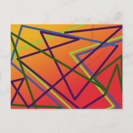 waanzinnige lijnen op de warme achtergrond briefkaart