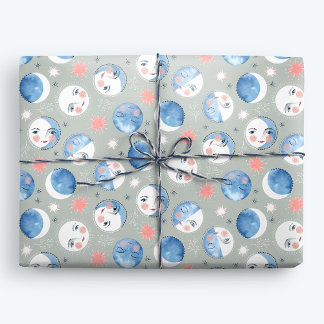 Waanzinnige maanfasen cadeaupapier