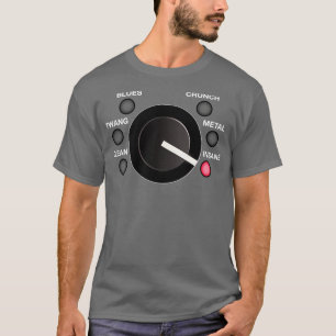 Waanzinnige modus Gitaar AMP Volume Knop T-shirt