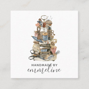 Waanzinnige naaistertools van de handel vierkante visitekaartje