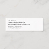 Waanzinnige Nachtbergen en Bomen Landschap Mini Visitekaartje (Achterkant)