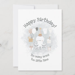 Waanzinnige octopus: "Te veel armen" Feestdagenkaart