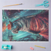 Waanzinnige Onderwater Hippo Decoupage Tissuepapier (Craft)