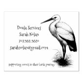 Waanzinnige ooievaar Doula Rubberstempel (Afrduk)