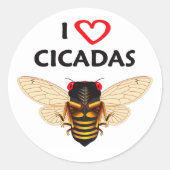 Waanzinnige Periodieke Cicada Design Stickers (Voorkant)