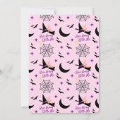 Waanzinnige Run Away With Me Witch & Bat Halloween Kaart (Achterkant)