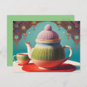 "Waanzinnige Theetijd" Briefkaart (Voorkant / Achterkant)