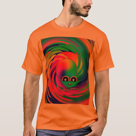 Waar ben ik? Heren T-shirt (Voorkant)