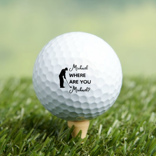 Waar ben je aangepaste naam Funny Lost Golfballen (Insitu Shirt)