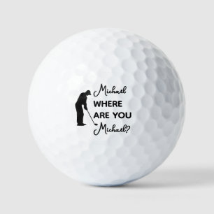 Waar ben je aangepaste naam Funny Lost Golfballen
