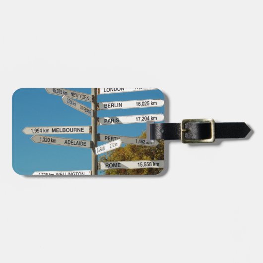 Waar ben je? bagagelabel (Voorkant horizontaal)