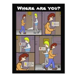 Waar ben je? foto afdruk